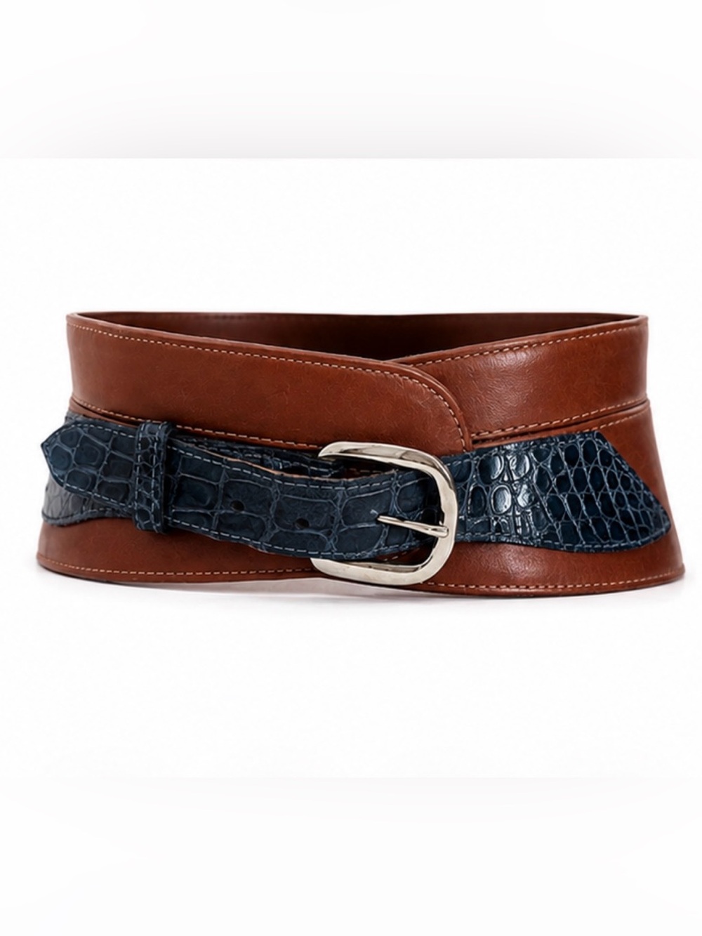 Italian Leather & Alligator - Vintage Oscar de la Renta Corset Belt XS